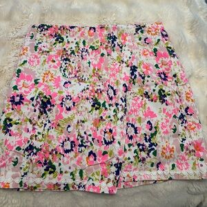 Crown & Ivy Floral Pink Skort